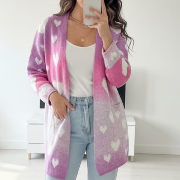 FRANCESCA’S Anthropologie Halley Hearts Open Cardigan - Picture 10 of 10